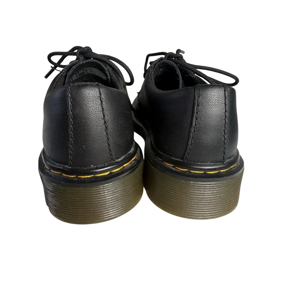 Dr. Doc Martens Kids Junior Boys Black‎ Leather Oxford Lace Up Shoes Size 13